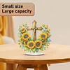 2D-Flachkreuz und Sonnenblumen-DIY-Acryl-Diamantmaler-Ornament-Set, Wohnheimdekoration