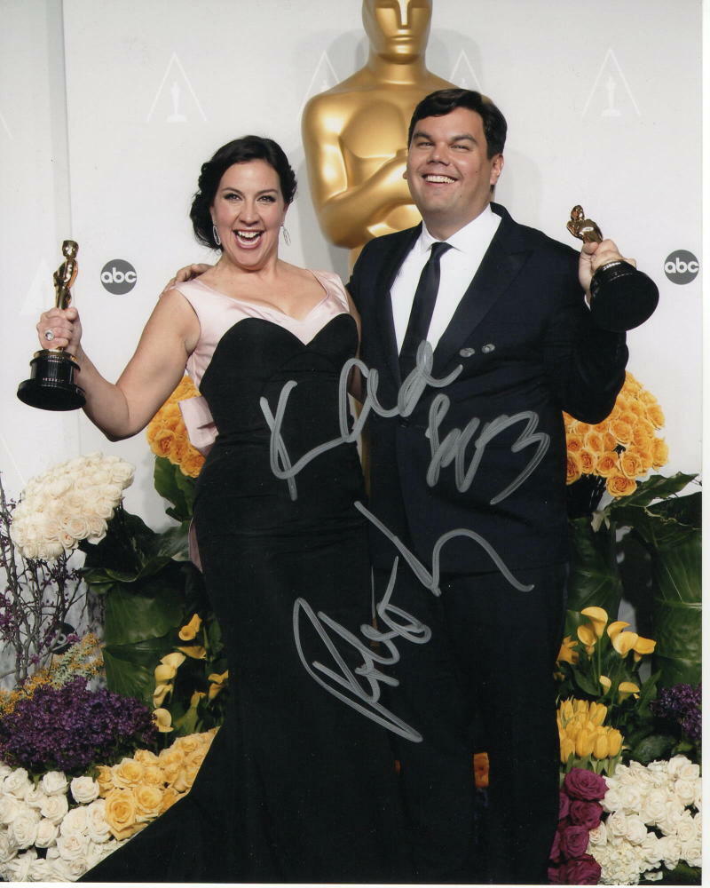 KRISTEN ANDERSON LOPEZ & ROBERT SIGNED AUTOGRAPH 8X10 Photo Poster painting - LET IT GO, FROZEN