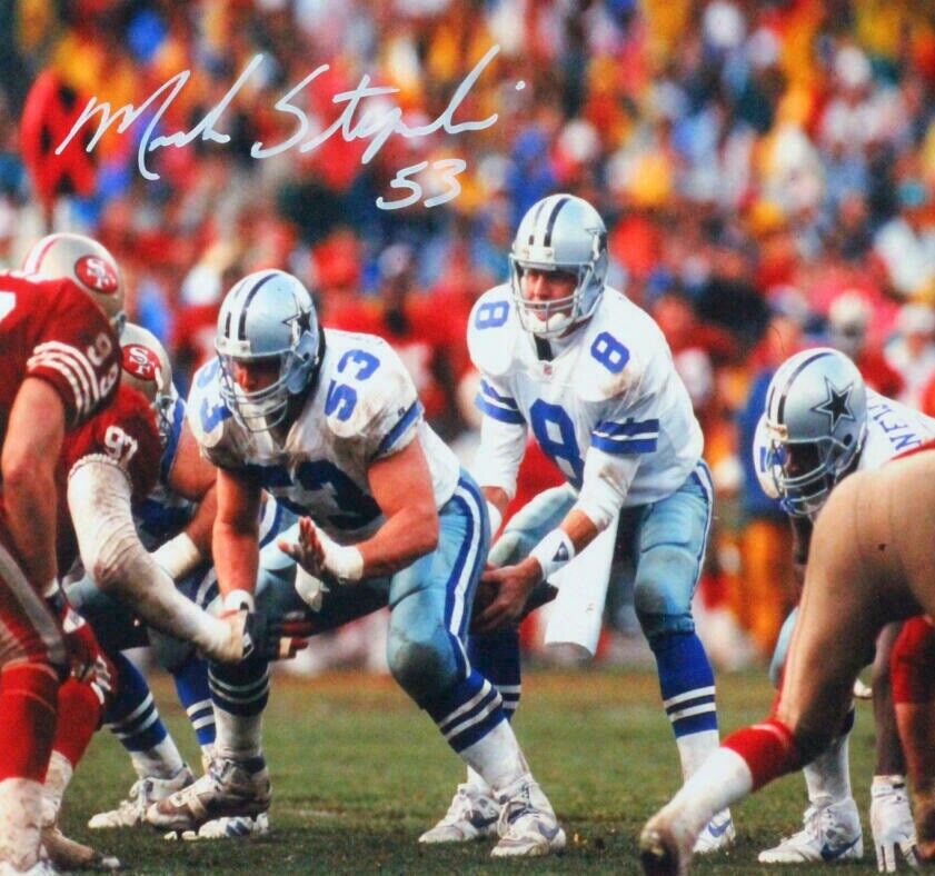 Mark Stepnoski Autographed Signed 8x10 Photo Poster painting ( Cowboys ) REPRINT