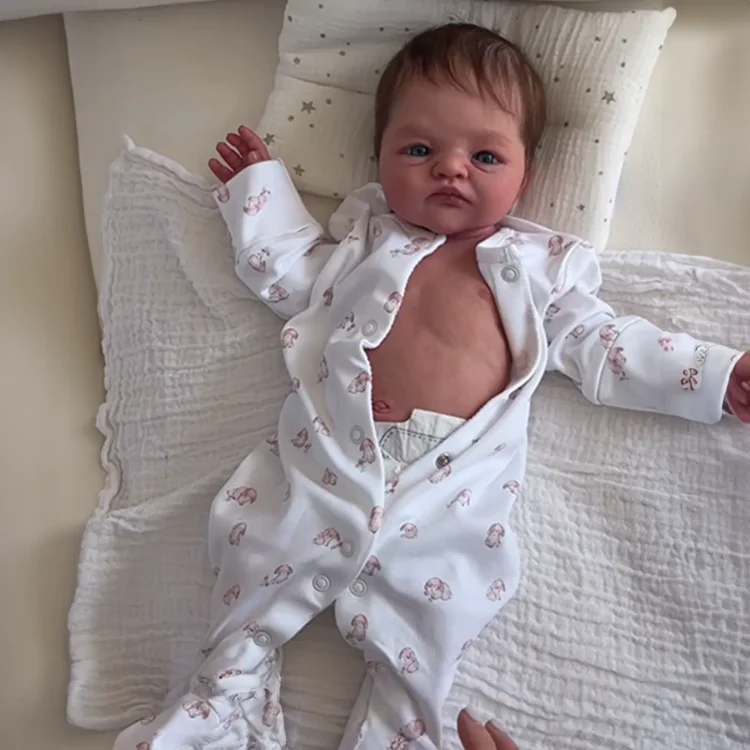  12"&16" Flexible Full Body Platinum Silicone Baby Bendable Reborn Doll Boy or Girl Gabline and Eilre - Reborndollsshop®-Reborndollsshop®