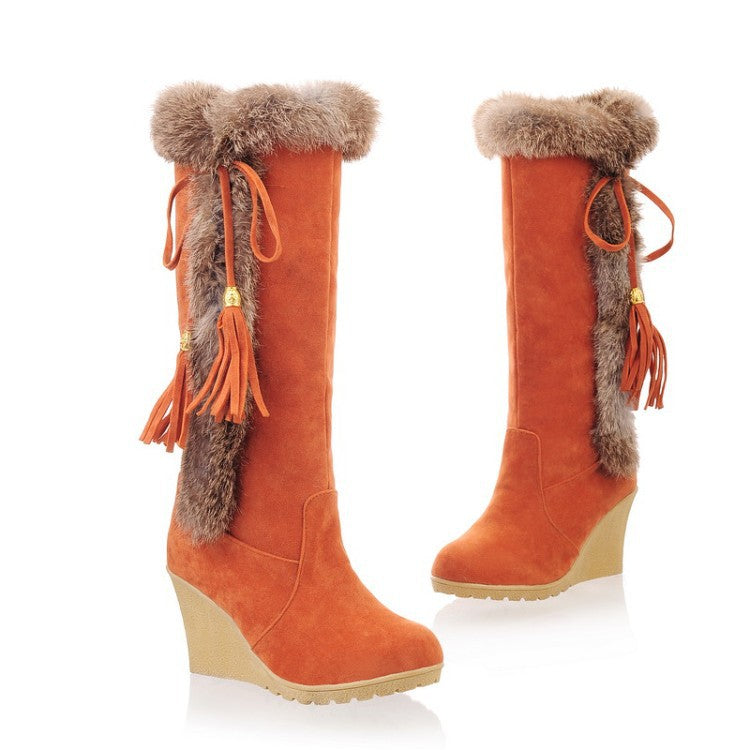 VCSHOES Frosted  Thicken Fur Snow Boots