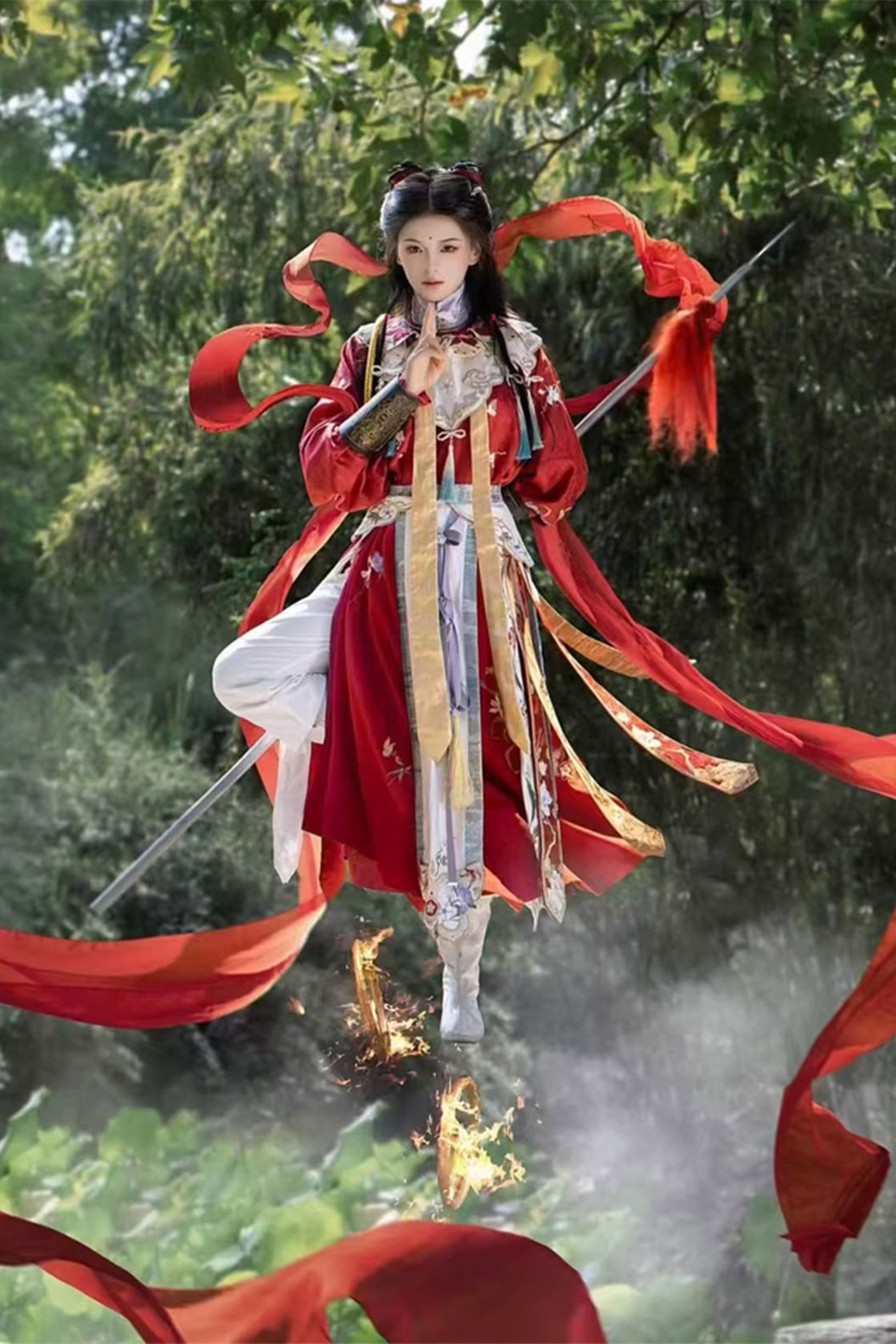 Myth & Legend hanfu with traditional chinese hanfu by Nezha - 哪吒 Stupa Stones
