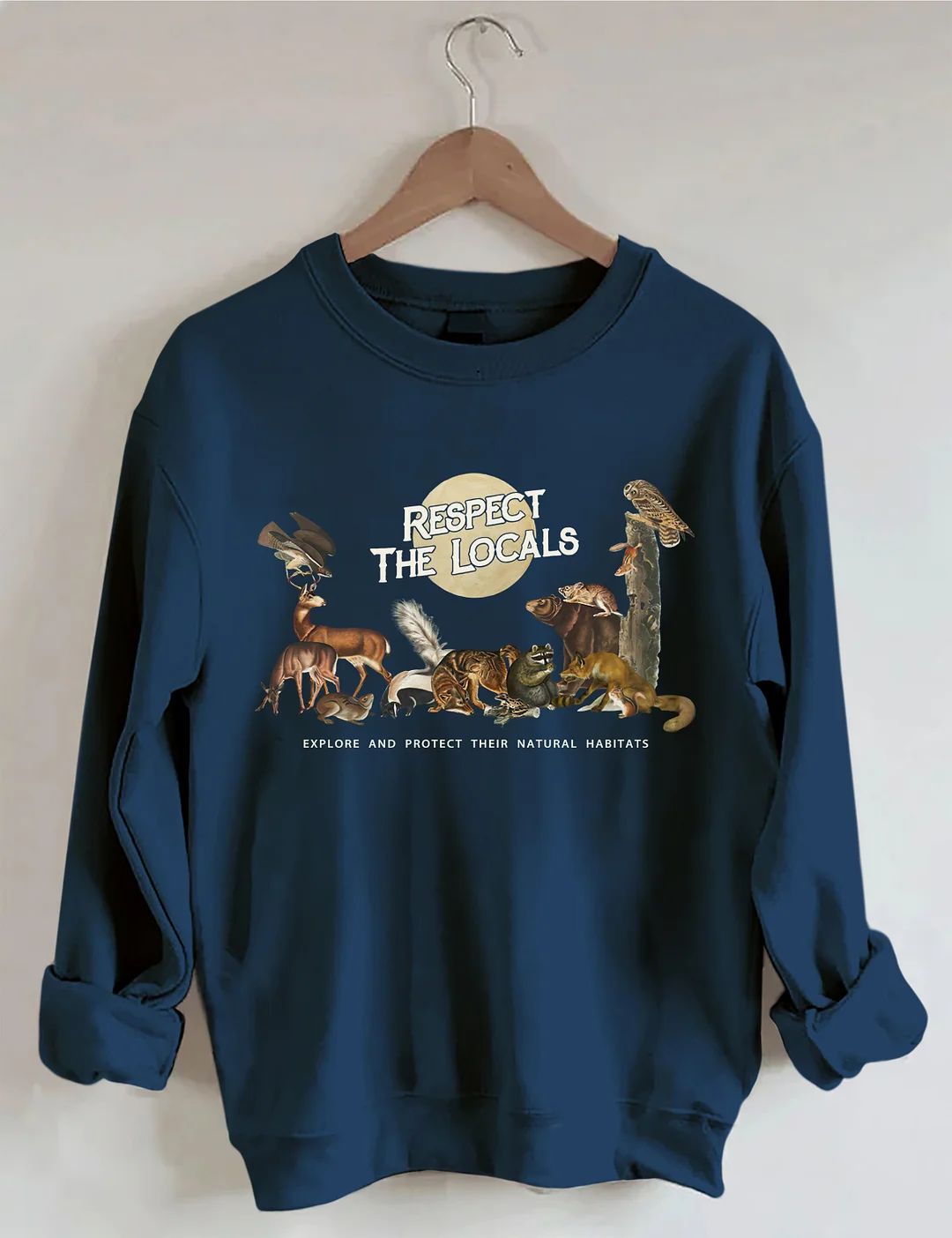 Respect The Locals Woodland Animals Sweatshirt