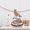 Diamond Painting Wooden Wolf Desktop Ornament Kit for Decoration