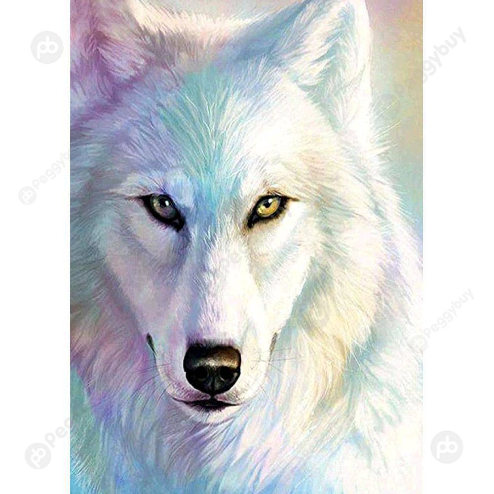 

30*40CM Round Drill Diamond Painting-Wolf Animal, 501 Original