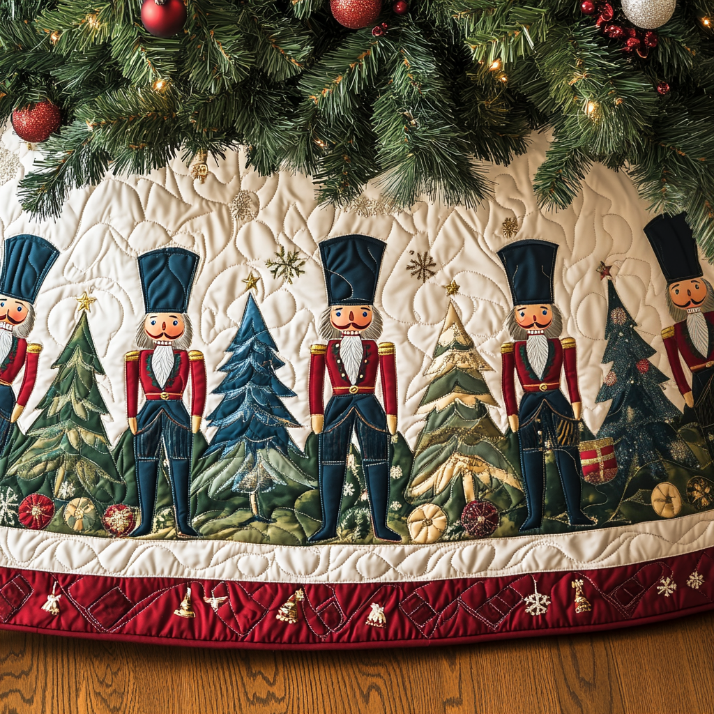 Nutcracker Ballet Quilted Christmas Tree Skirt NCU0VH610