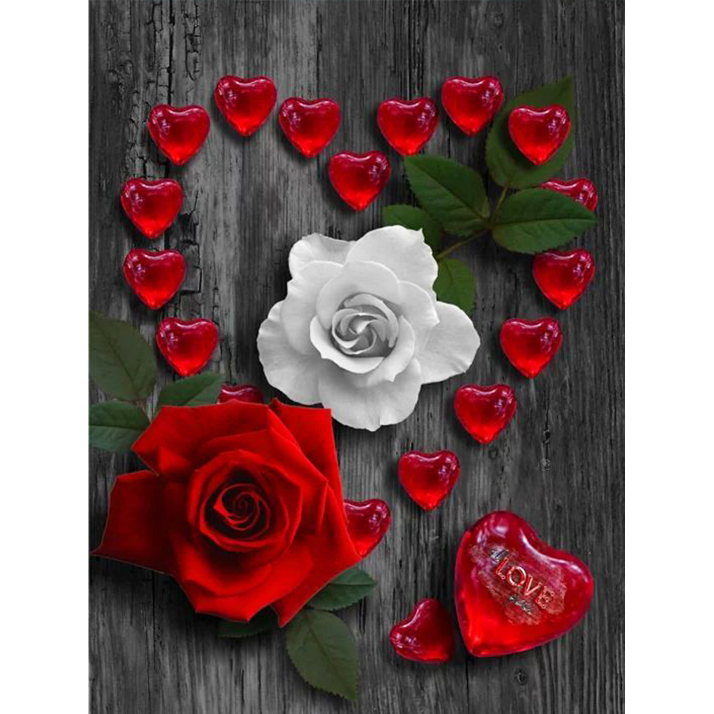 

Valentine Day Love Rose - Round Drill Diamond Painting - 30*40CM, 501 Original