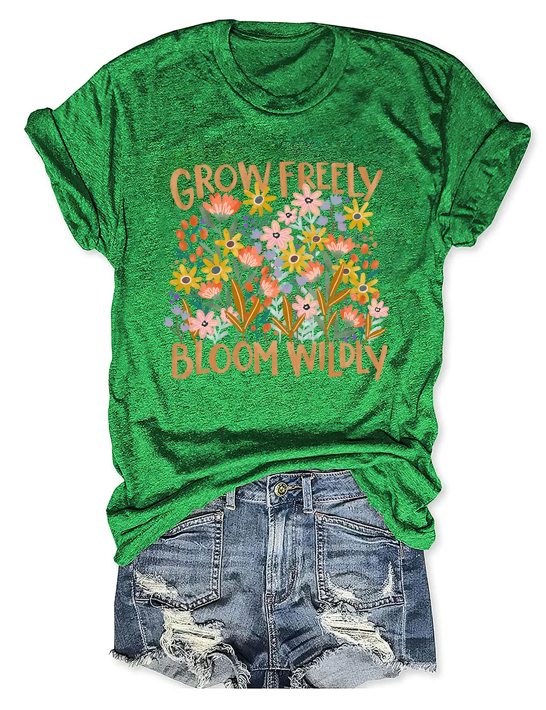 Grow Freely Boho Floral T-shirt