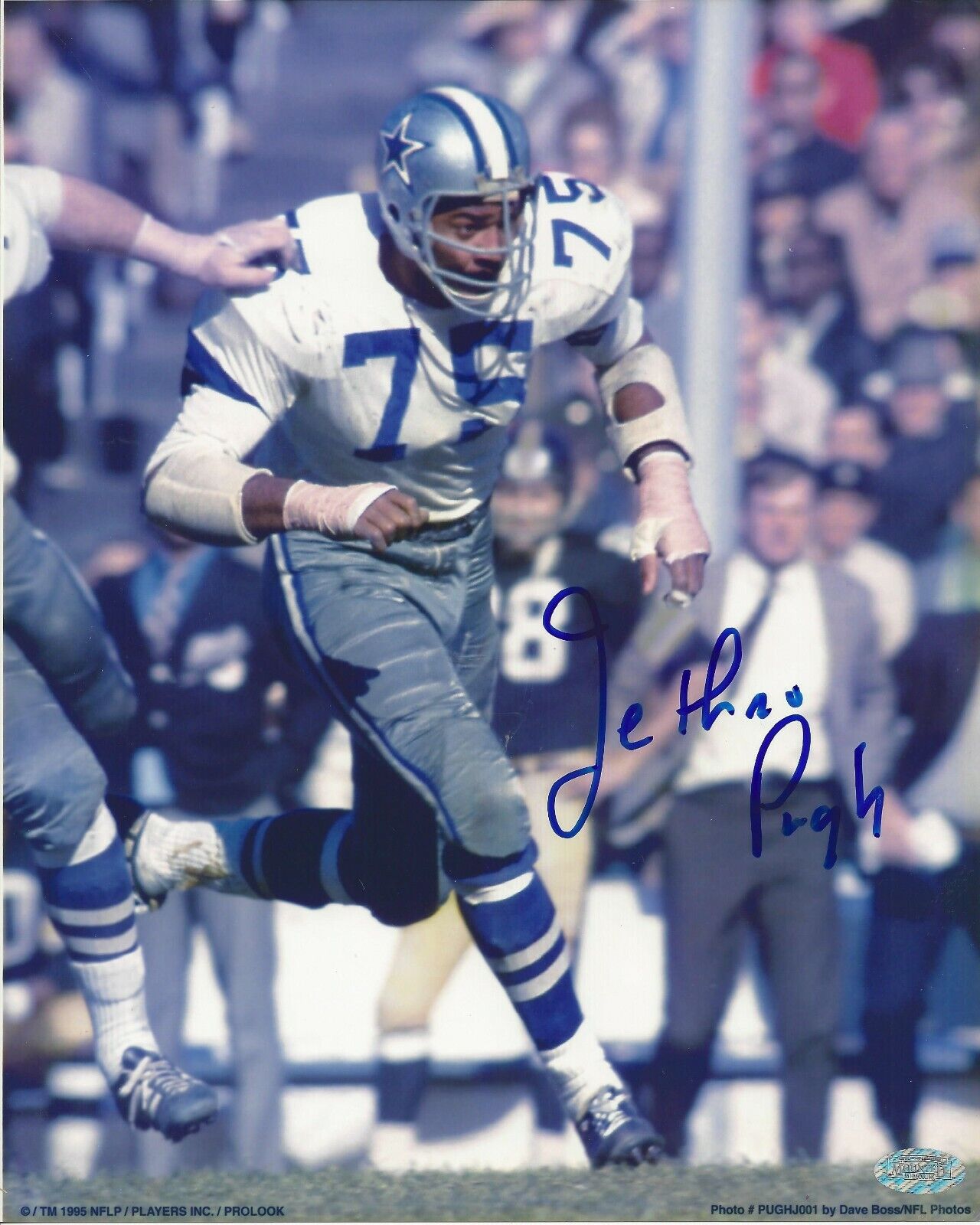 Jethro Pugh Autographed 8x10 Dallas CowboysB428