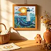 Lighthouse and Whale Special Shaped 5D DIY Partial Drill Diamond Painting Kits for Adults Beginners Home Decor Diamonds Dots Gem Art Kits Diamond Art Kit 11.81 X11.81inch