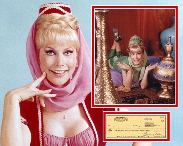 BARBARA EDEN SIGNED I DREAM OFJEANNIE Photo Poster painting MOUNT UACC REG 242