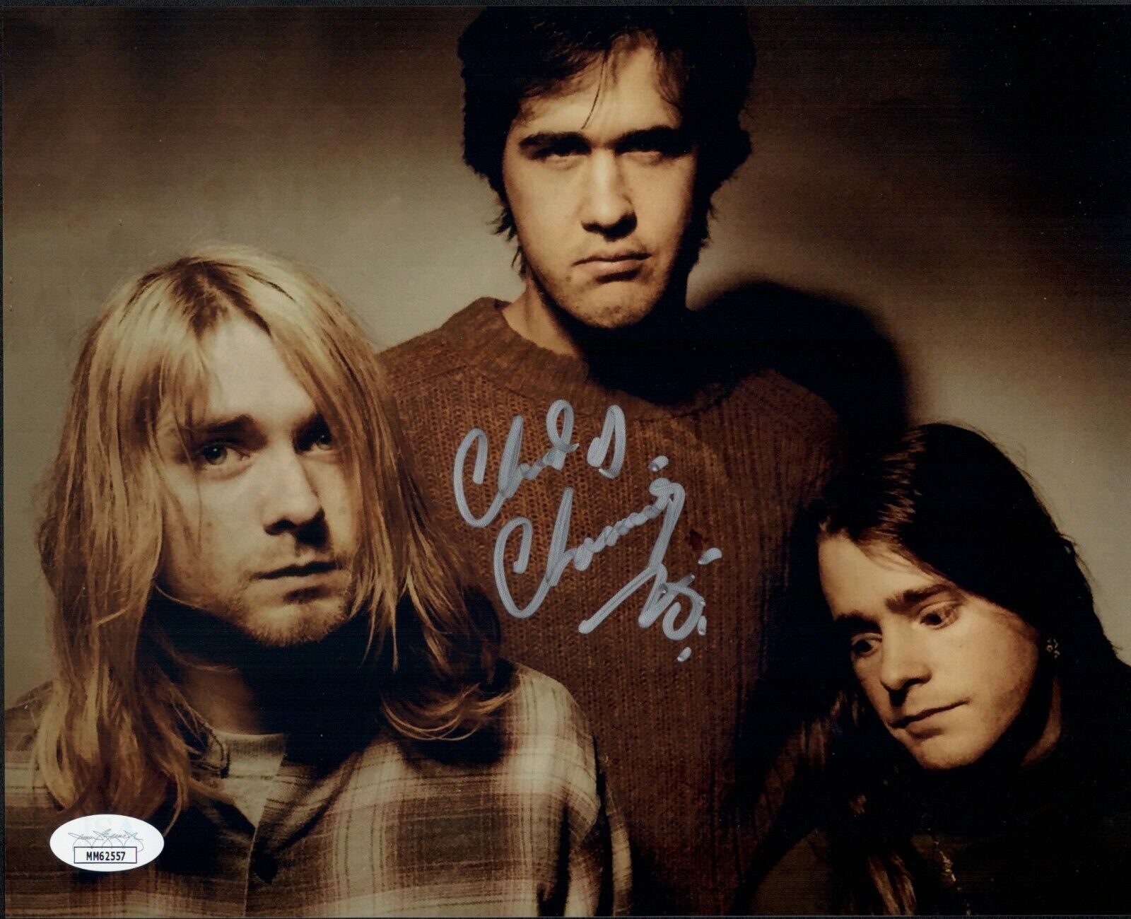 CHAD CHANNING Signed NIRVANA 8x10 Photo Poster painting IN PERSON Autograph JSA COA Cert