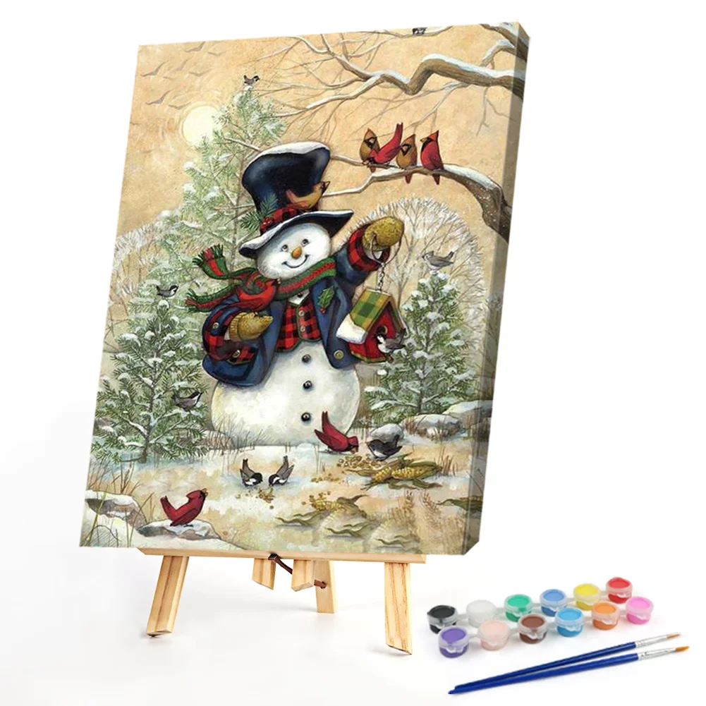 Christmas Snowman - Paint By Numbers(40*50CM)