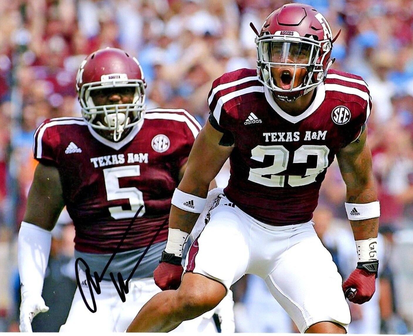 Armani Watts Texas A&M Aggies signed autographed 8x10 football Photo Poster painting g