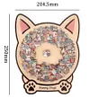 126-Piece Morandi-Style Colorful Dog Puzzle - Wooden Set