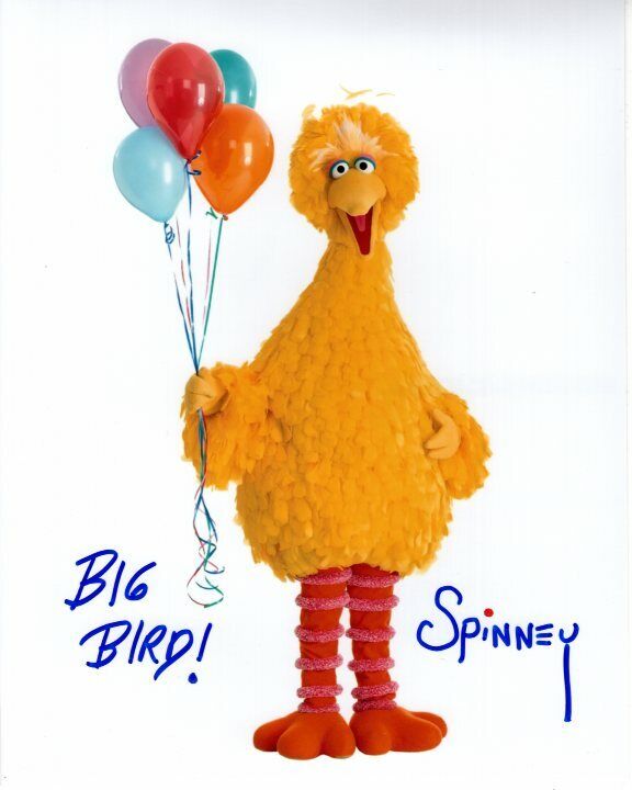 CAROLL SPINNEY signed 8x10 SESAME STREET BIG BIRD Photo Poster painting