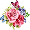 (Multi-Style) Flowers And Butterfly-11CT Stamped Cross Stitch 40*40cm/15.75*15.75in