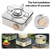 Camping Cassette Stove Outdoor Gas Burner Portable Cooking Gas Furnace (White)