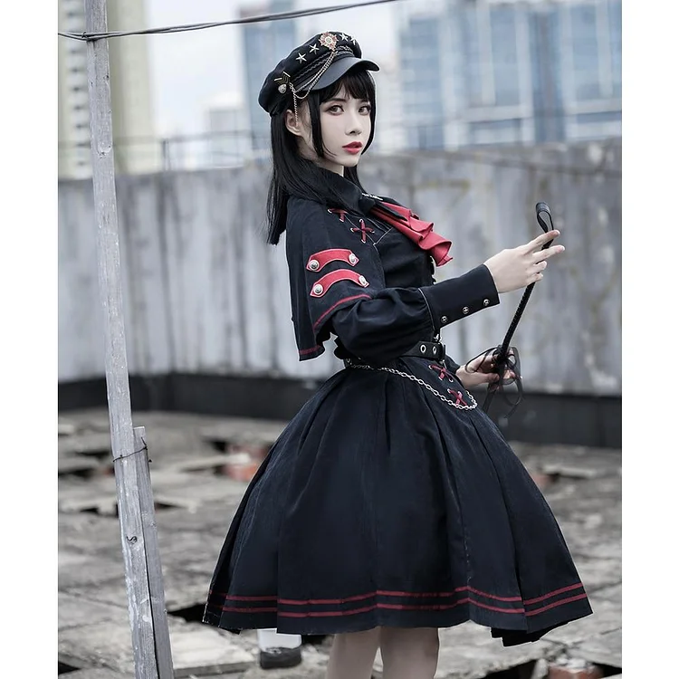 Japanese Style Gothic Retro Chic Punk Lolita Dress Set BE008