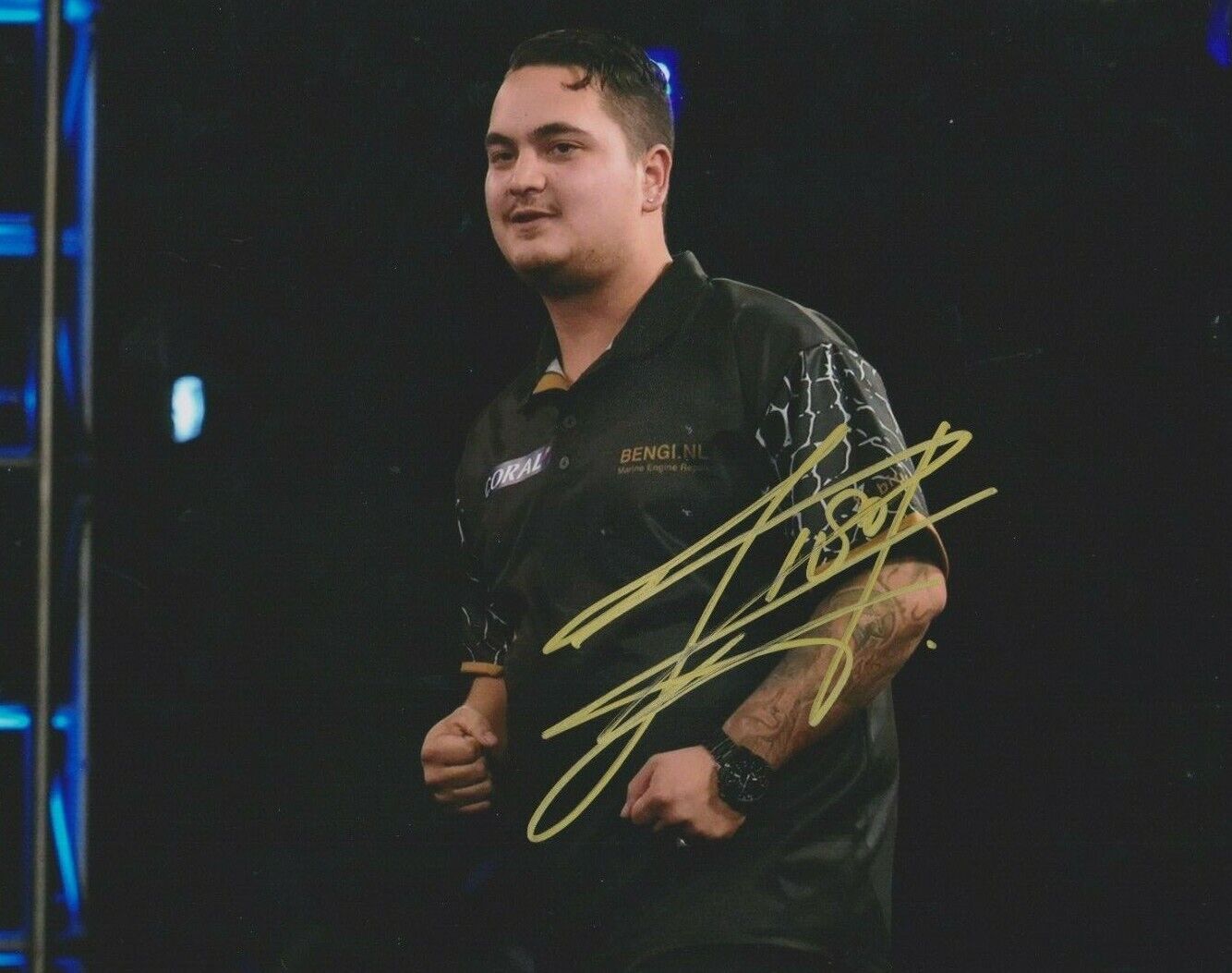 Jermaine Wattimena **HAND SIGNED** 8x10 Photo Poster painting ~ Darts ~ AUTOGRAPHED