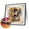 >SALE<5D DIY Full Round Drill Diamond Painting Bee Bush Letter E Home Decor 30x30cm