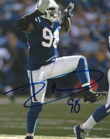 *ROBERT MATHIS*SIGNED*AUTOGRAPHED*Photo Poster painting*INDIANAPOLIS*COLTS*NFL*FOOTBALL*COA*8x10