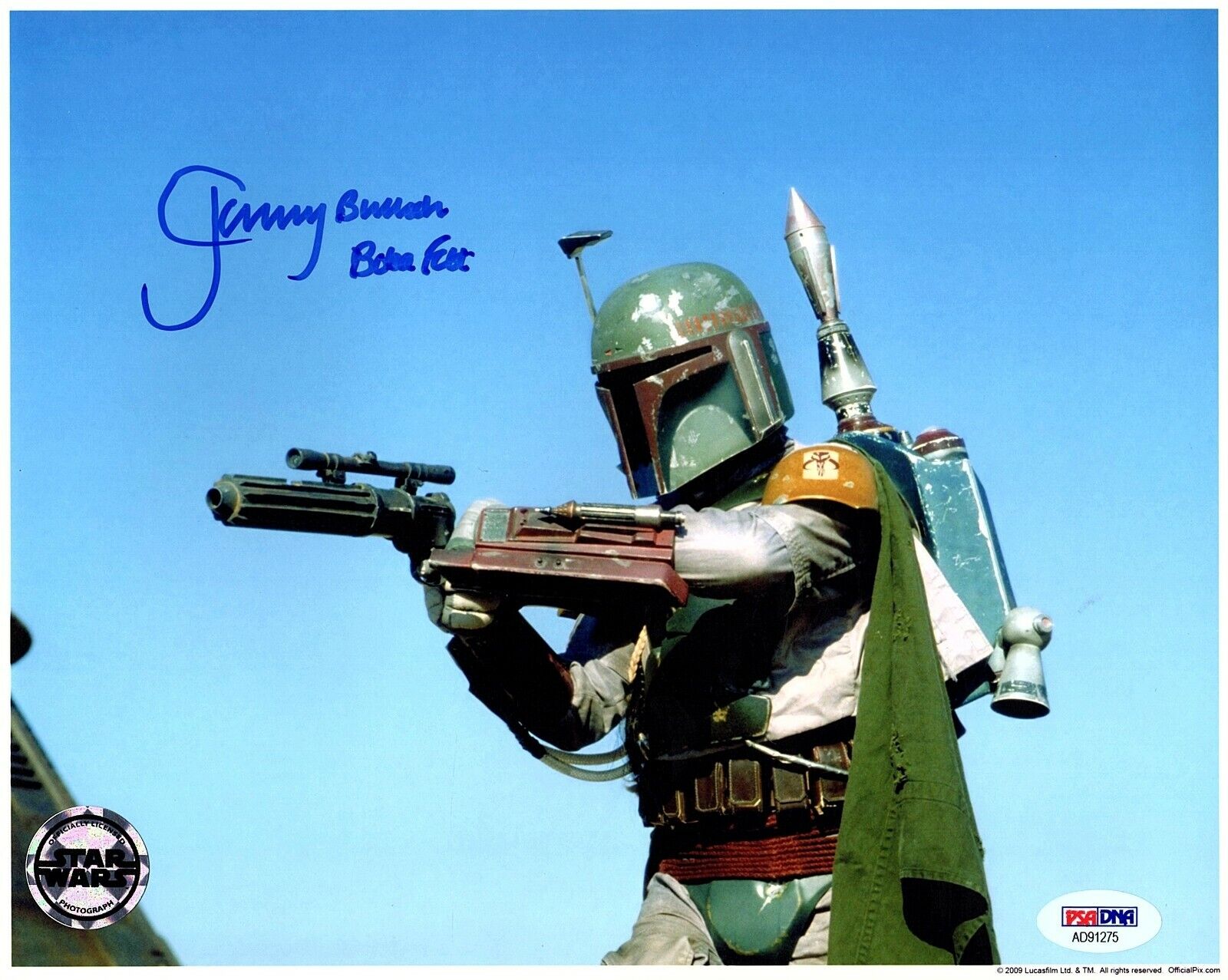 JEREMY BULLOCH Signed STAR WARS Boba Fett 8x10 Official Pix Photo Poster painting PSA/DNA