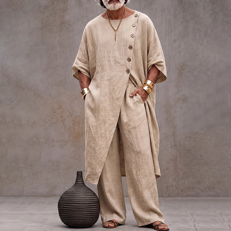 Boho Artistic Cotton Loose Fit Matching Set
