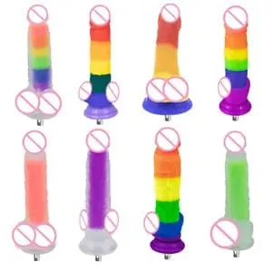 pornhint Pornhint Rainbow Colour Dildo Accessary Vac-u-Lock Sex Machine Attachment for Masturbatio