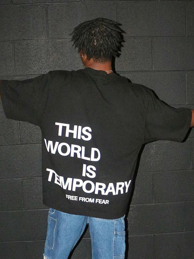 This World Is Temporary Printed Men's T-shirt
