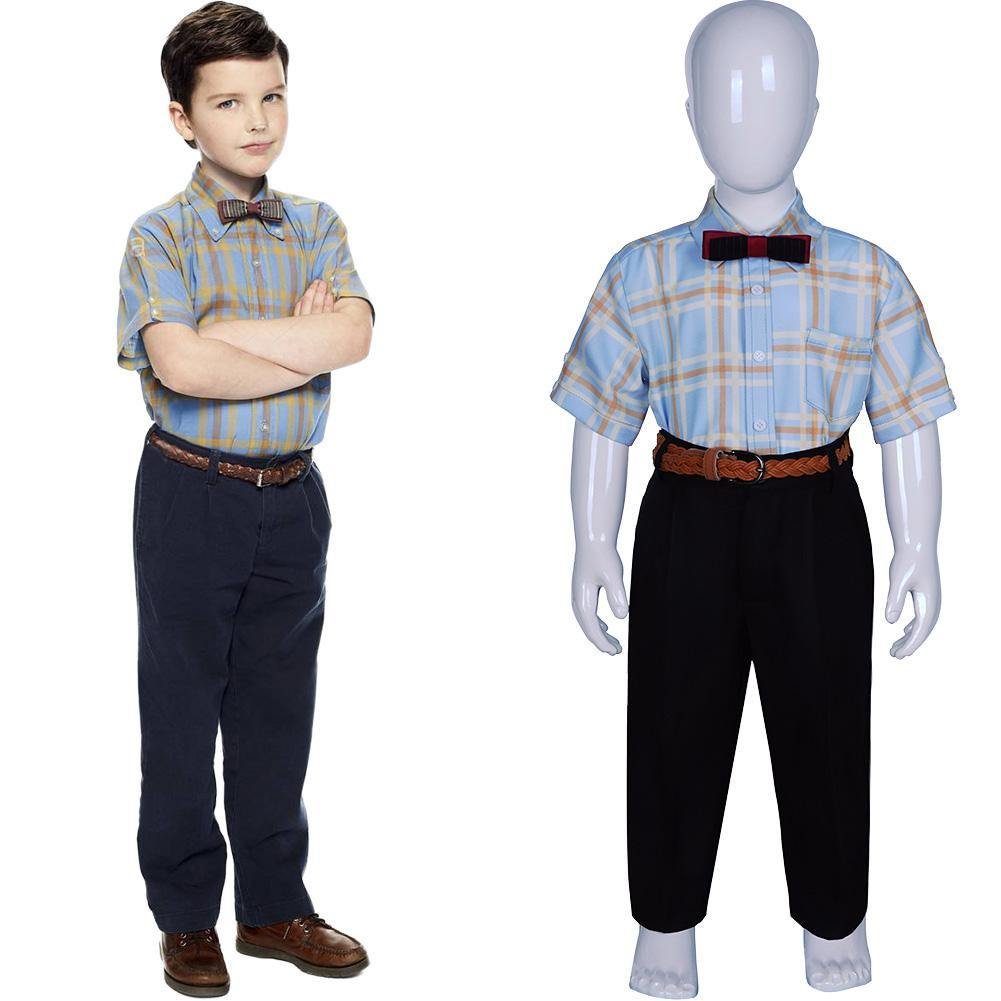 Sheldon Cooper Kostüm für Kinder Jungen Young Sheldon Staffel 3 Cosplay Kostüm