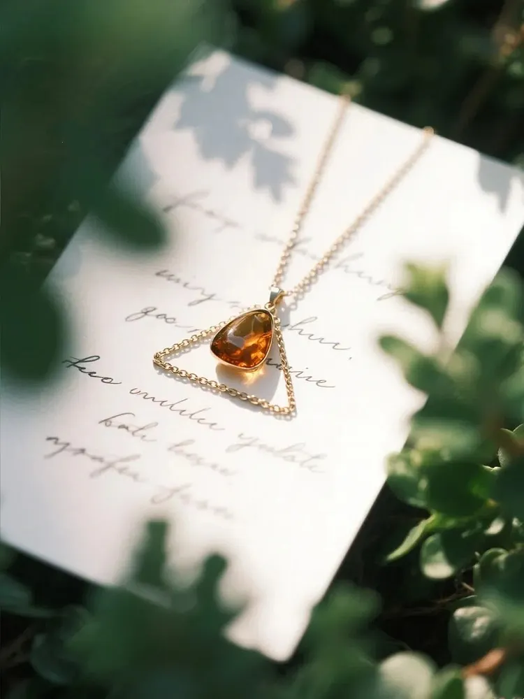 Yellow gemstone necklace