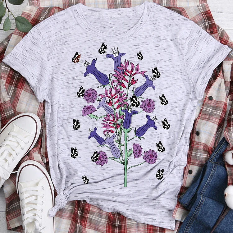 ANB - Butterflies around the flower T-shirt Tee -06369