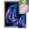 (US Local)Wolf -11CT Stamped Cross Stitch Kit(40x70cm)
