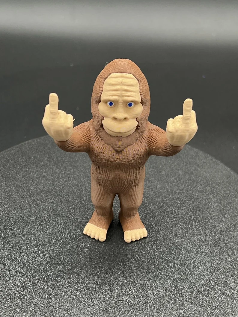 Funny Middle Finger Bigfoot Figurine