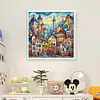 Colorful Town-11CT Stamped Cross Stitch 50*50cm/19.69*19.69in tapestrymarket