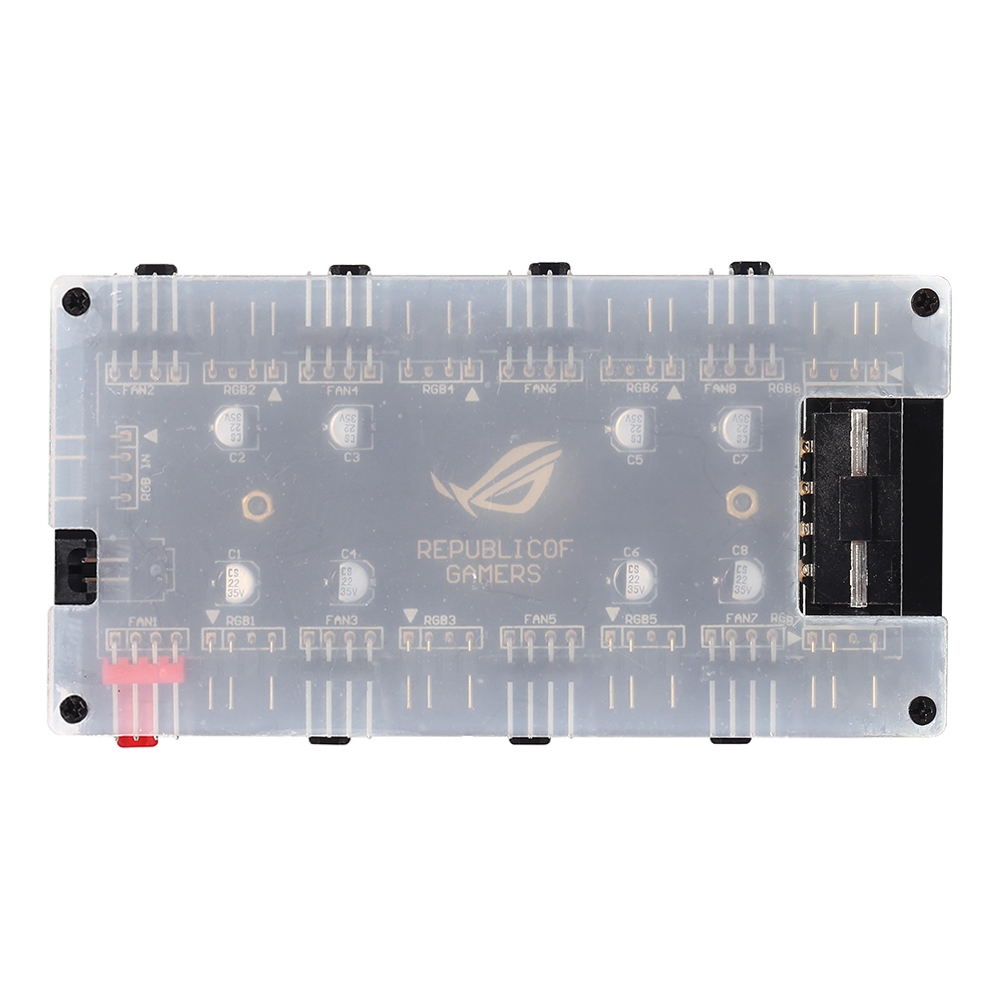 

5V/3 Pin ARGB Fan PWM HUB 1 To 8 Splitter for PC Motherboard, 5v/3pin 4d+shell, 501 Original