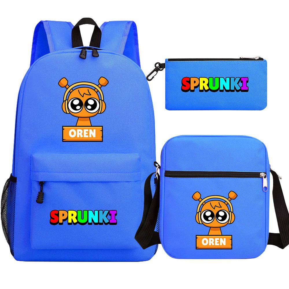 Mayoulove Sprunki Pattern Backpack Lightweight Design with Multiple Pockets for School Use-Mayoulove
