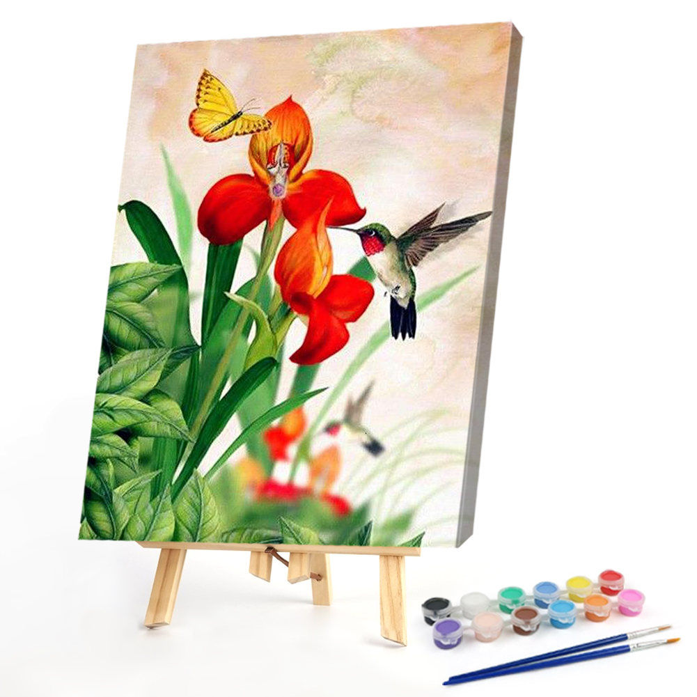 

40*50CM - Paint By Numbers - Butterfly Bird, 501 Original