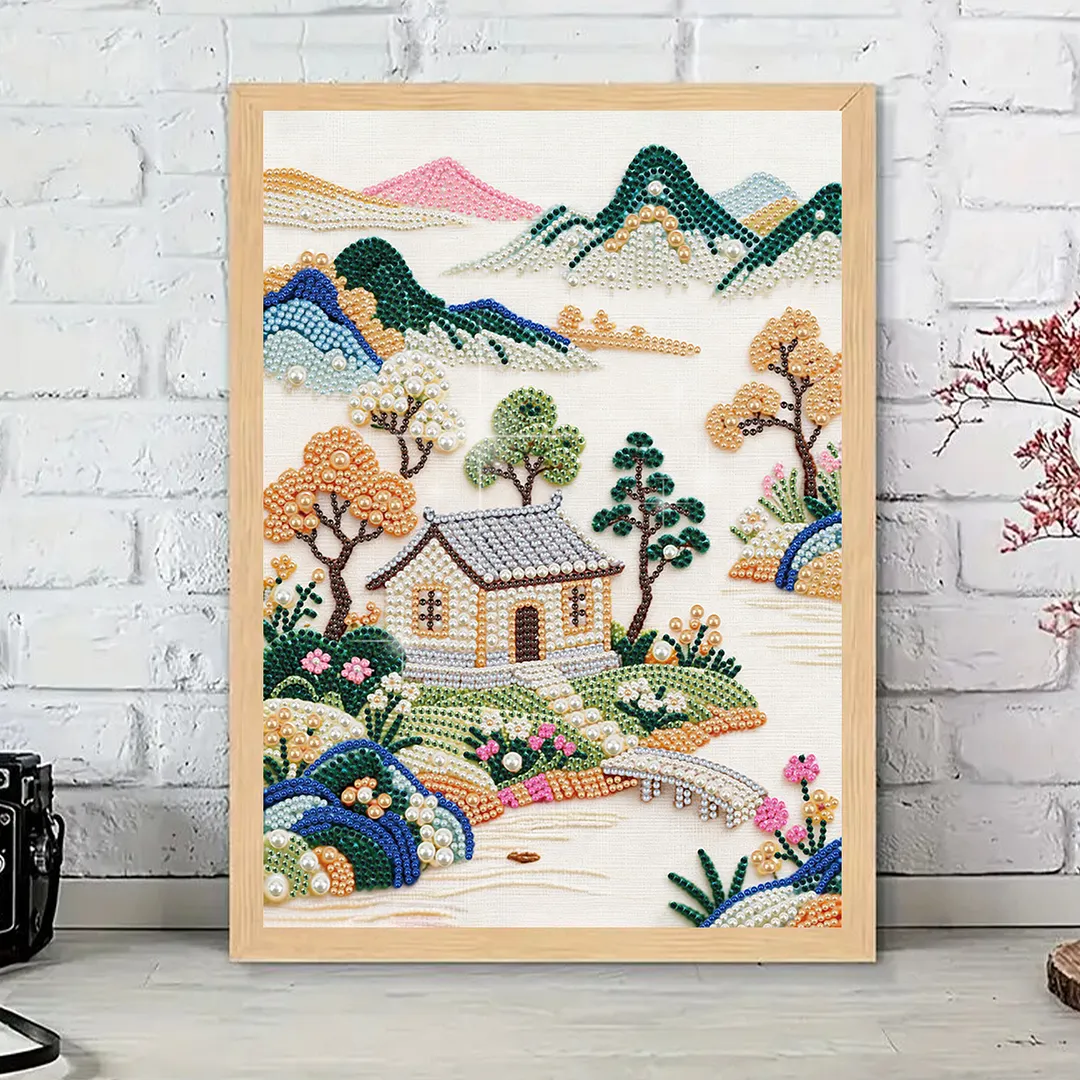 Diamond Painting - Partial Special Shaped Drill - Mountain Cottage(Canvas|30x40cm)