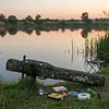 2 Layers 600D Oxford Fishing Pole Case & Bag Fishing Pole Storage Bag for Travel