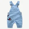 Baby Boy Hat Romper Cotton Bib Long-sleeved Jumpsuit Suit 3Pcs