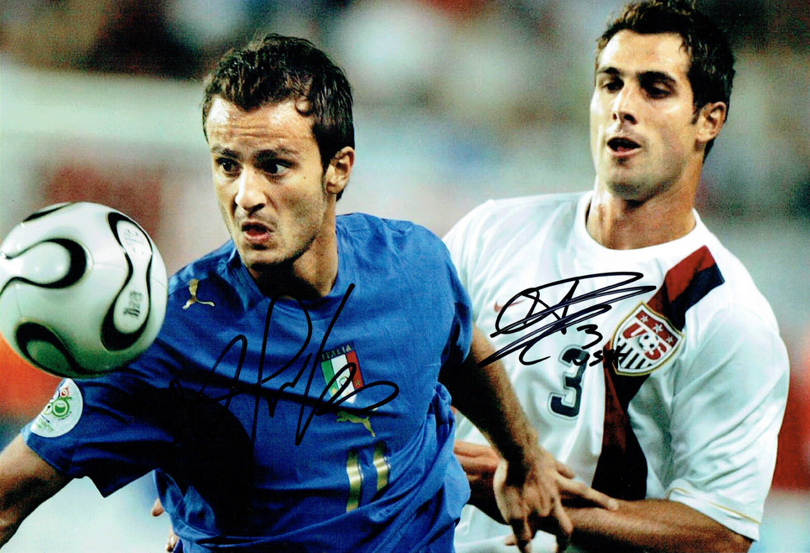 Alberto GILARDINO & Carlos BOCANEGRA Signed Autograph Football Photo Poster painting AFTAL COA