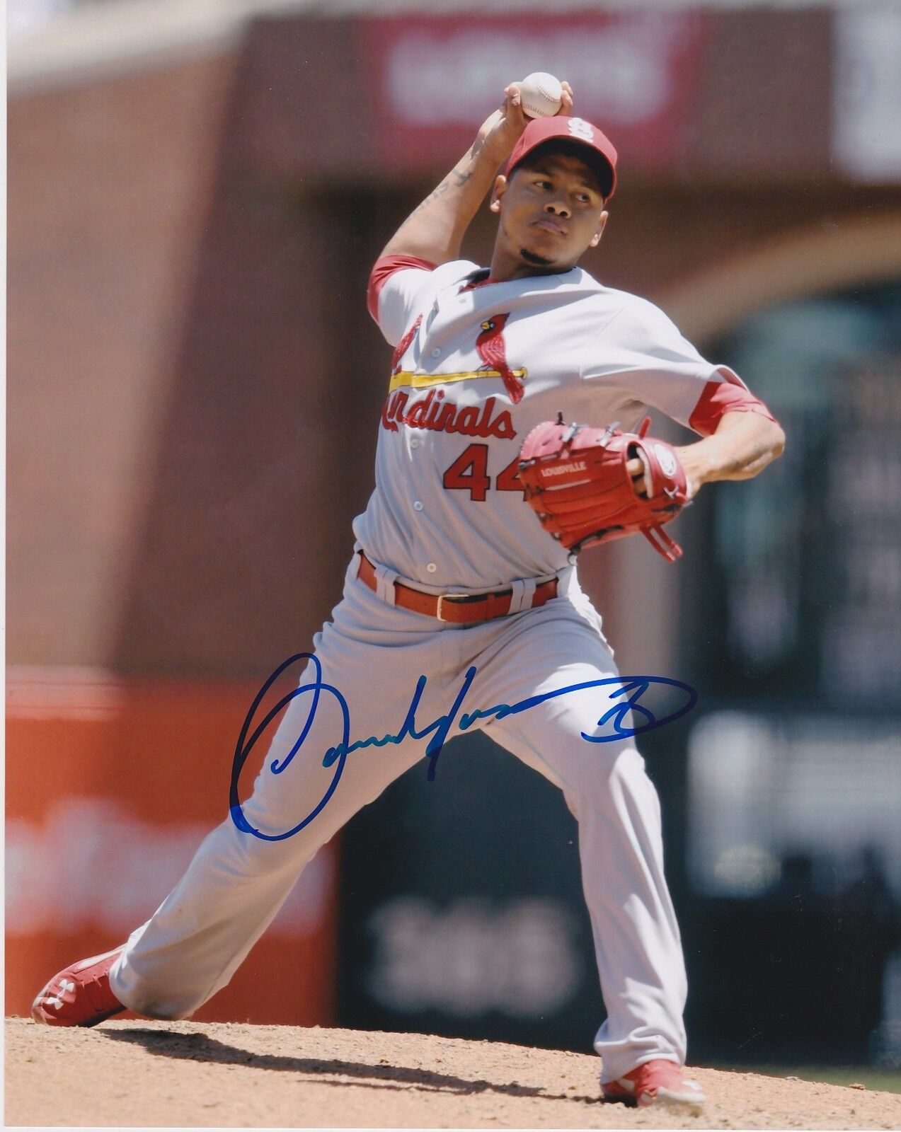 CARLOS MARTINEZ ST. LOUIS CARDINALS ACTION SIGNED 8x10