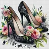 Flower High Heels-11CT Stamped Cross Stitch 40*40cm/15.75*15.75in