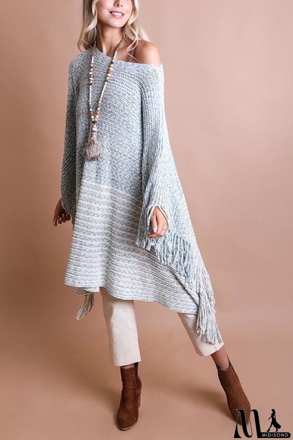 MidiSono - Sweet And Innocent Chenille Poncho Top