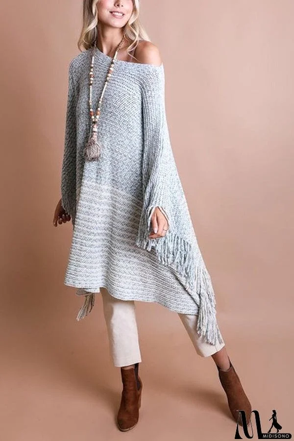 MidiSono - Sweet And Innocent Chenille Poncho Top