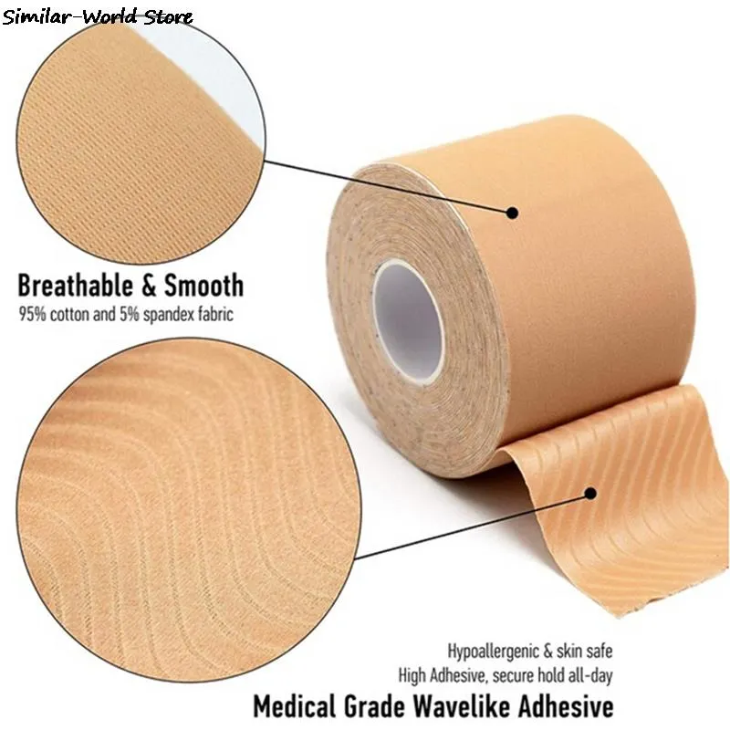 Dresses And Hump Correction Tape Adhesive Silicone Bra DIY Lift Boob Job With Nipple Cover Petal Chest Paste Breast Lift Tape