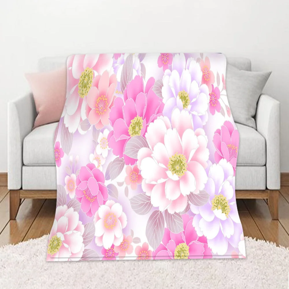 Winter Keep Warm Flannel Blanket Multiple Styles Printed Pattern Coral Fleece Living Room Sofa Bed Nap Body Thick Cover Blankets