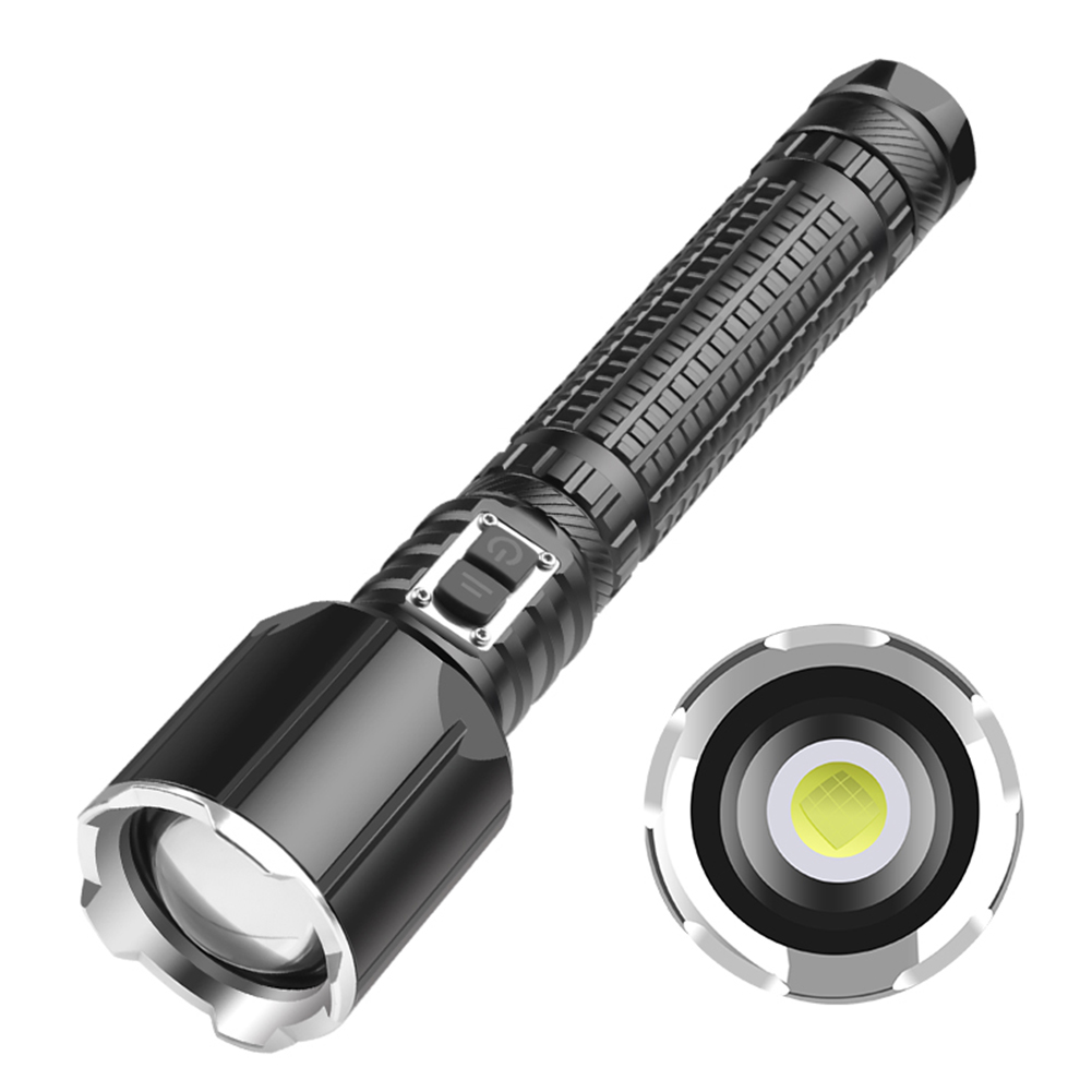 

XHP160 3500LM LED Portable Zoom Flashlight USB Rechargeable Camping Torch, 501 Original